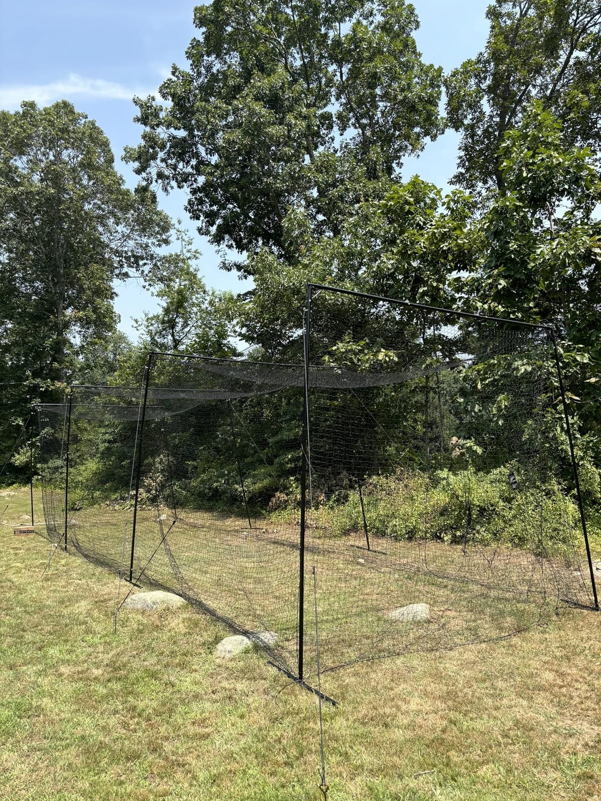 Baseball Batting Cage Net Batting Cages for Backyard Portable Pop Up Cage for Baseball and Softball with Pitching Machine Hole and Detachable Door (22ftx12ftx8ft) customer photo 2