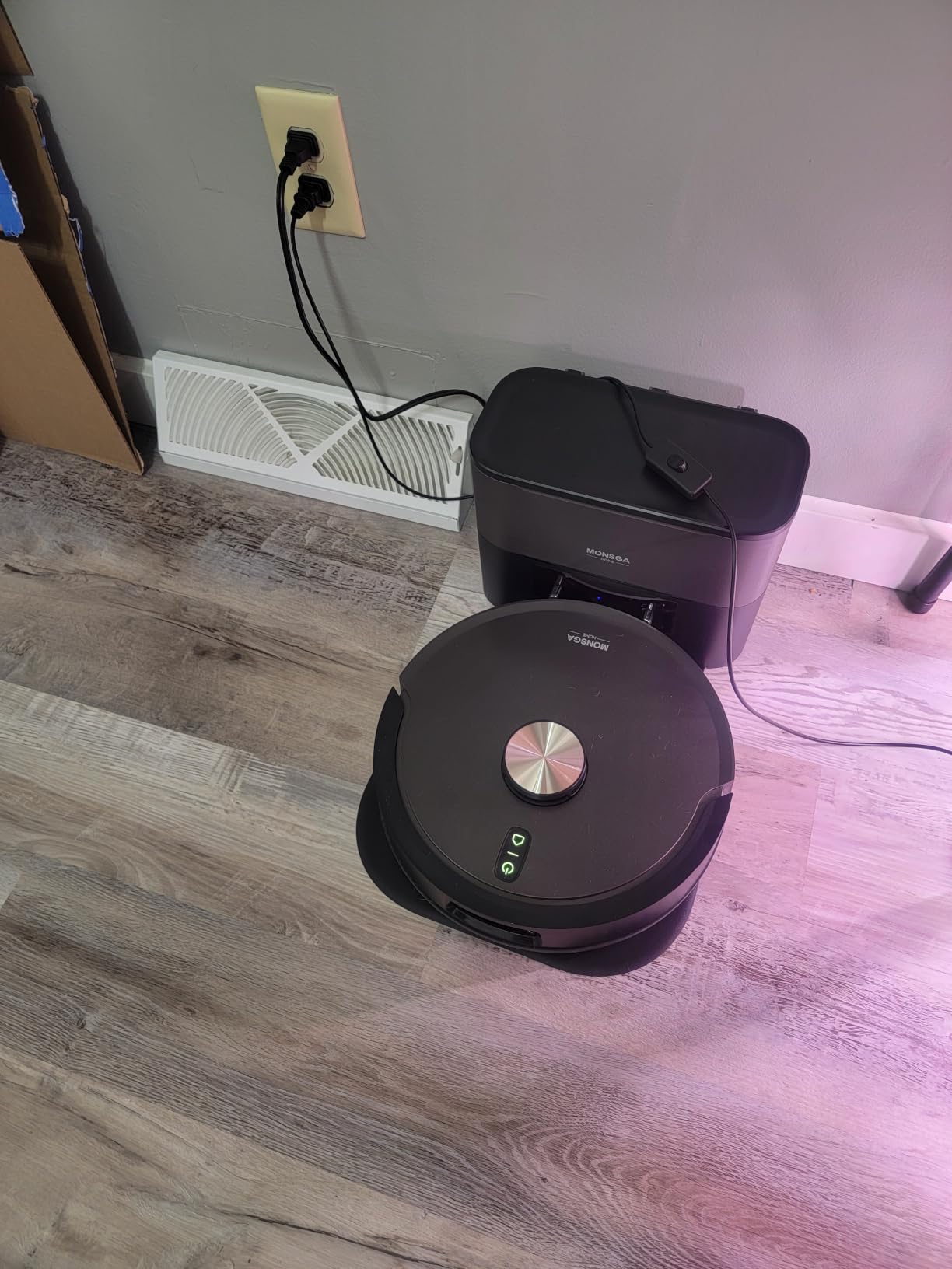 MONSGA Robot Vacuum and Mop, 90 Days Self-Emptying with 8000Pa Suction, LiDAR Smart Mapping, Dual Anti-Tangle for Pet Hair, Carpet and Hard Floor customer photo 1