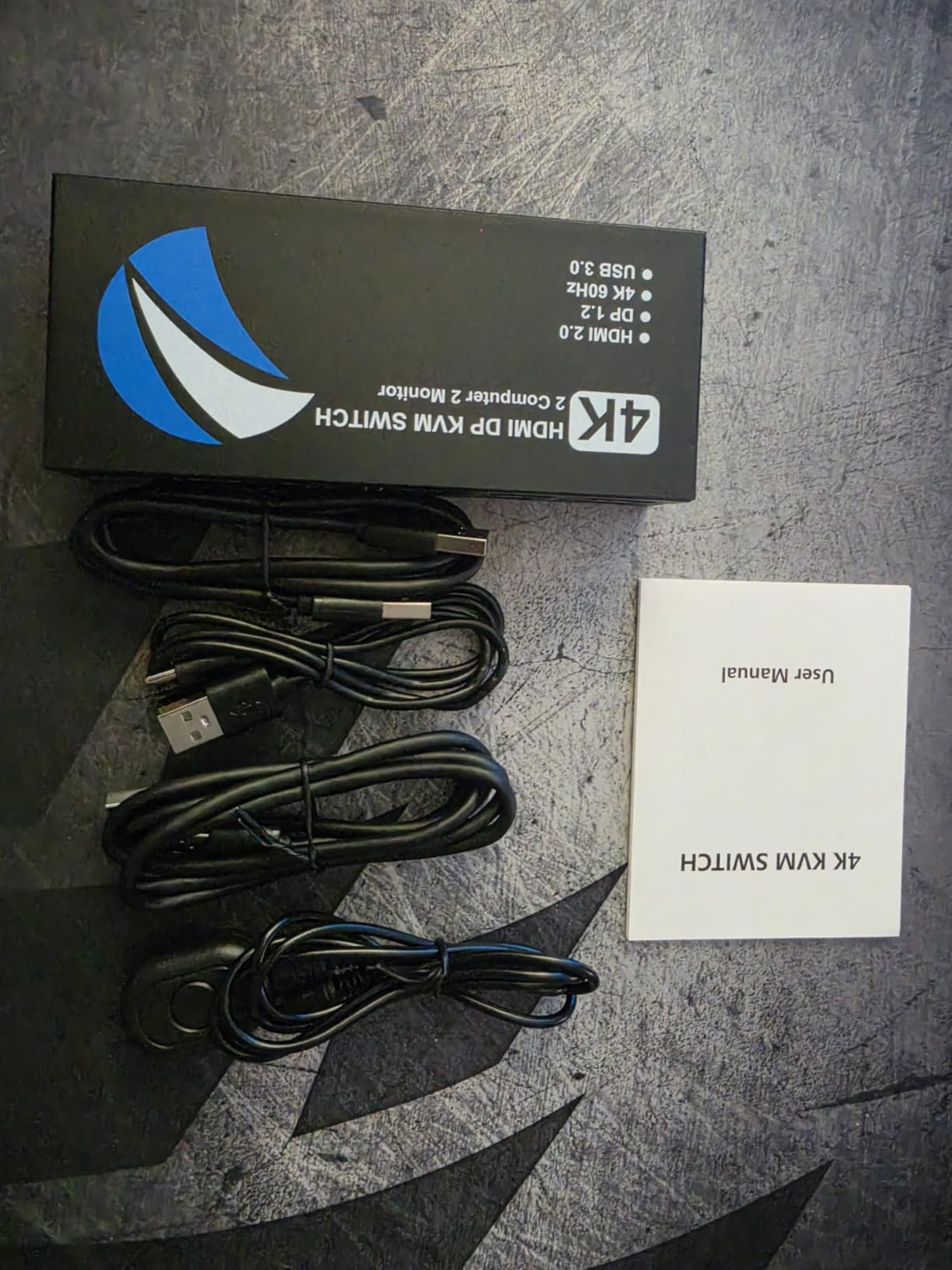 HDMI DisplayPort KVM Switch 2 Monitors 2 Computers, 4K@60Hz Dual Monitor KVM Switches HDMI DisplayPort for 2 Computers Share 2 Monitors and 4 USB Devices for Keyboard Mouse Printer Hard Drive customer photo 2