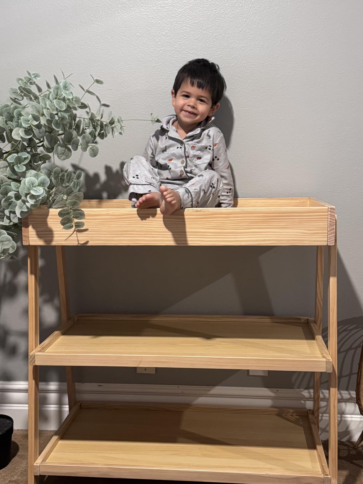 Delta Children Scout Changing Table, Chestnut customer photo 2