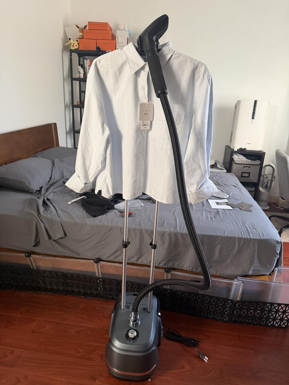 High-Copper Brass Boiler Double-rod Professional Standing Garment Steamer | 1500W, Commercial & Home Use, Heavy-Duty, 30s Fast Heat-up, Powerful Steam, 4L Water Tanks, Full-size, Metal frame swivel wheels customer photo 2