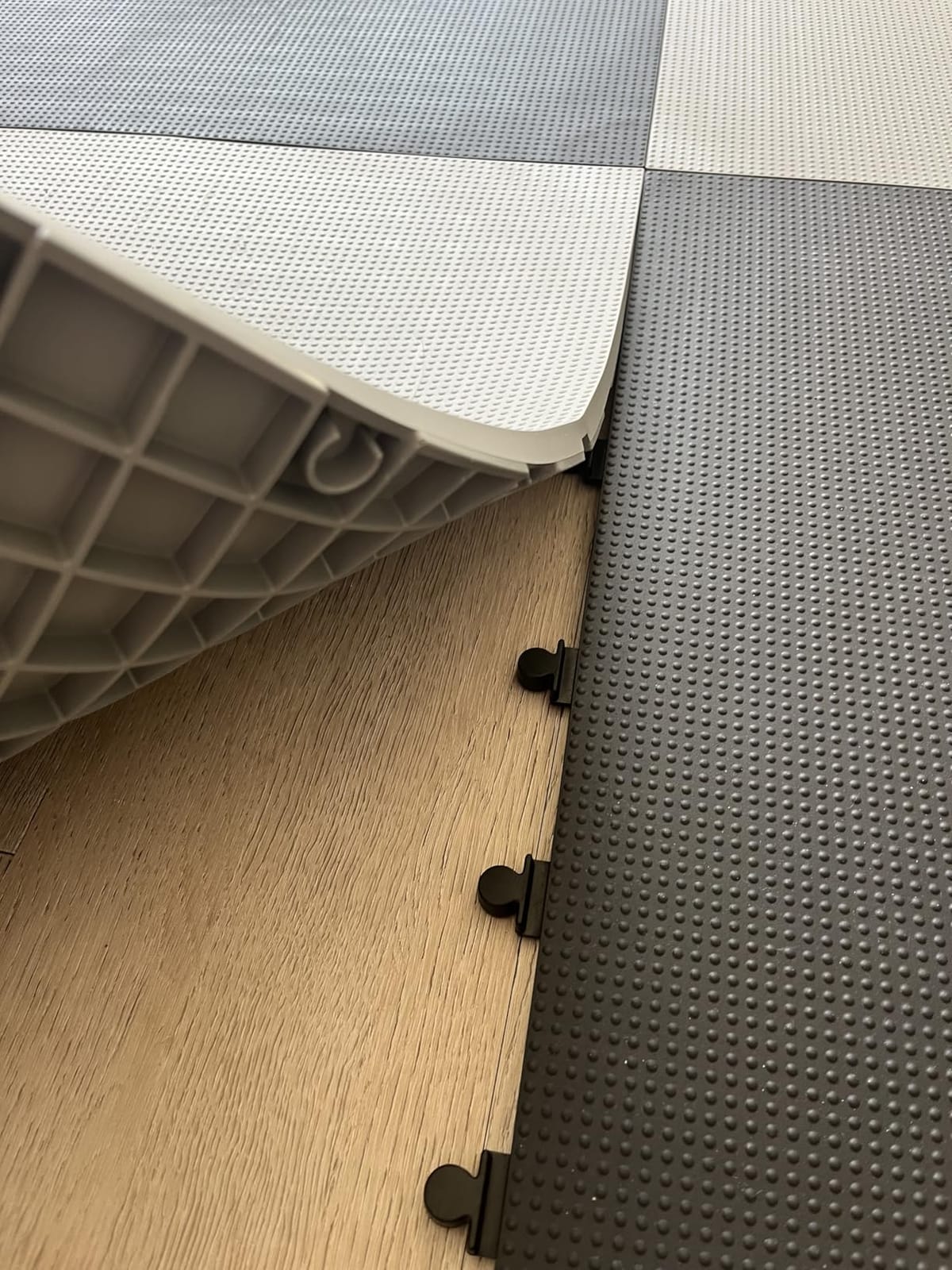 Baselayer Performance Series Interlocking Floor Tiles - Durable ½ in TPE (Rubber Like, NOT Foam, no Odor) - Gym Flooring for Weights & Heavy Equipment - Black, 30 SqFt (12 Pack) - Made in USA customer photo 2