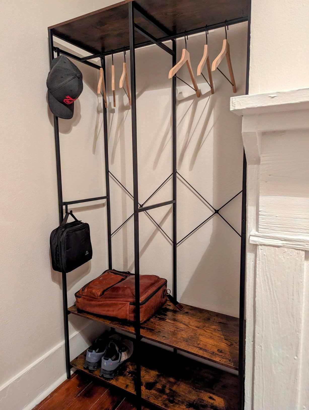 SONGMICS closet system, customizable walk-in closet organizer system with adjustable hanging rods and drawers, white, fits spaces 6.5-10.2 ft URGR043WZ01S customer photo 1