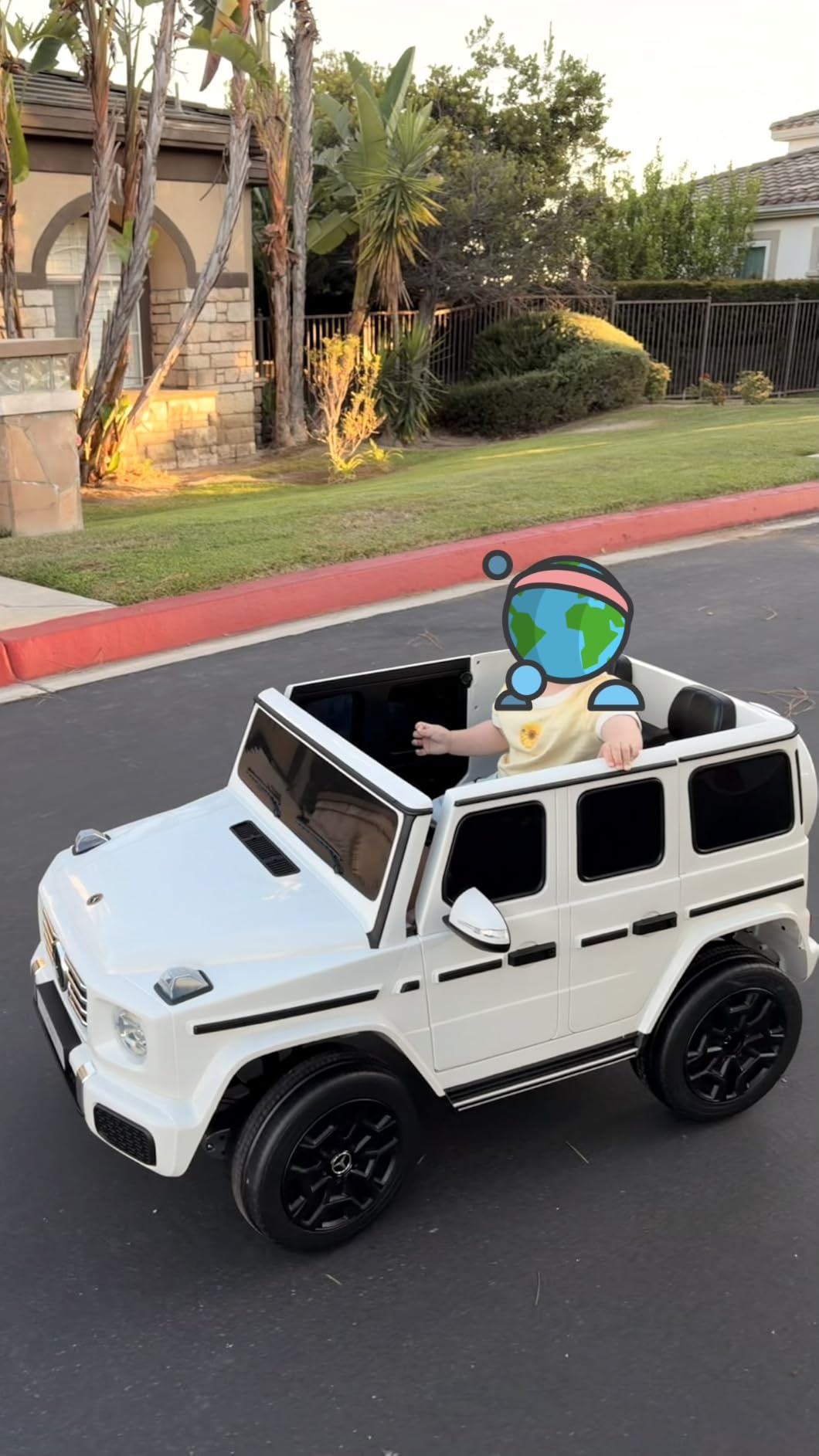 ELEMARA 2 Seater 24v Ride on Toys for Big Kids, Mercedes Benz G-Class G500 SUV Ride on Toys for Kids 4-8, 4x4 Side by Side Ride on Truck, Rechargeable Battery, Bluetooth, Music & Horn, Soft Start, Red customer photo 1