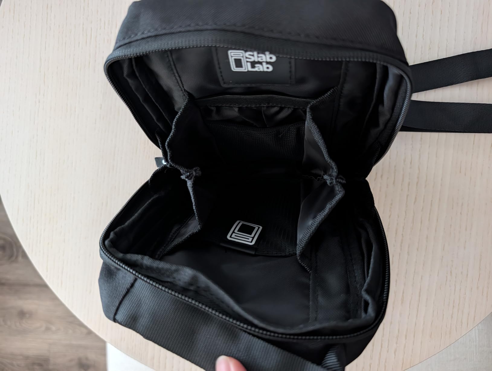 Sling Bag Storage Case for PSA Graded Cards & Singles - Cross Body Slab Storage with Display Window for Card Shows (Black) customer photo 1