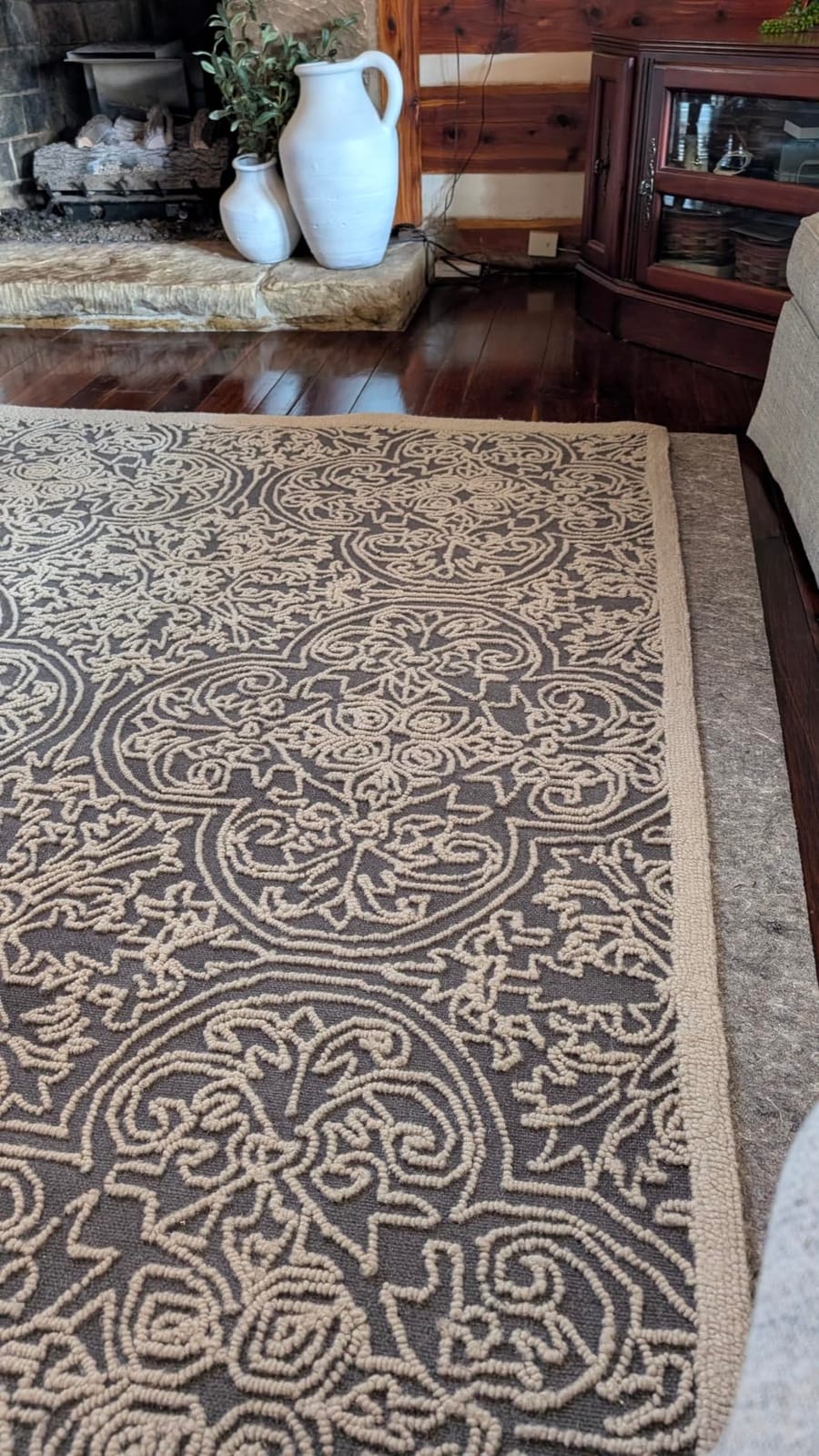 SAFAVIEH Handmade Wool Area Rug 6x8 - Trace Collection - Transitional Modern Design, Ivory & Green, Ideal for Living Room, Bedroom, Dining Space (TRC101Y) customer photo 2
