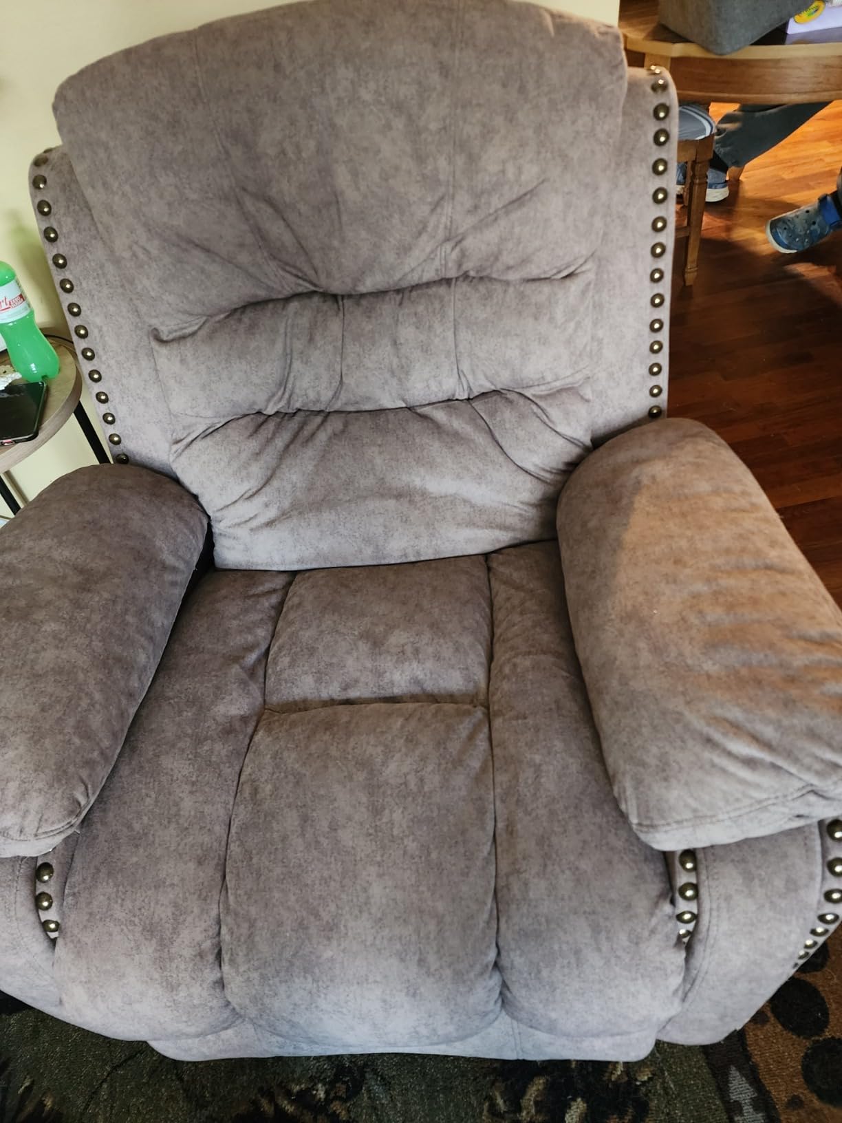 Power Lift Recliner Chair for Elderly, Big and Tall Lift Chair with Massage and Heat for Living Room, Fabric Electric Recliner Chairs with 4 Side Pockets, USB Charge Port, Grey customer photo 1