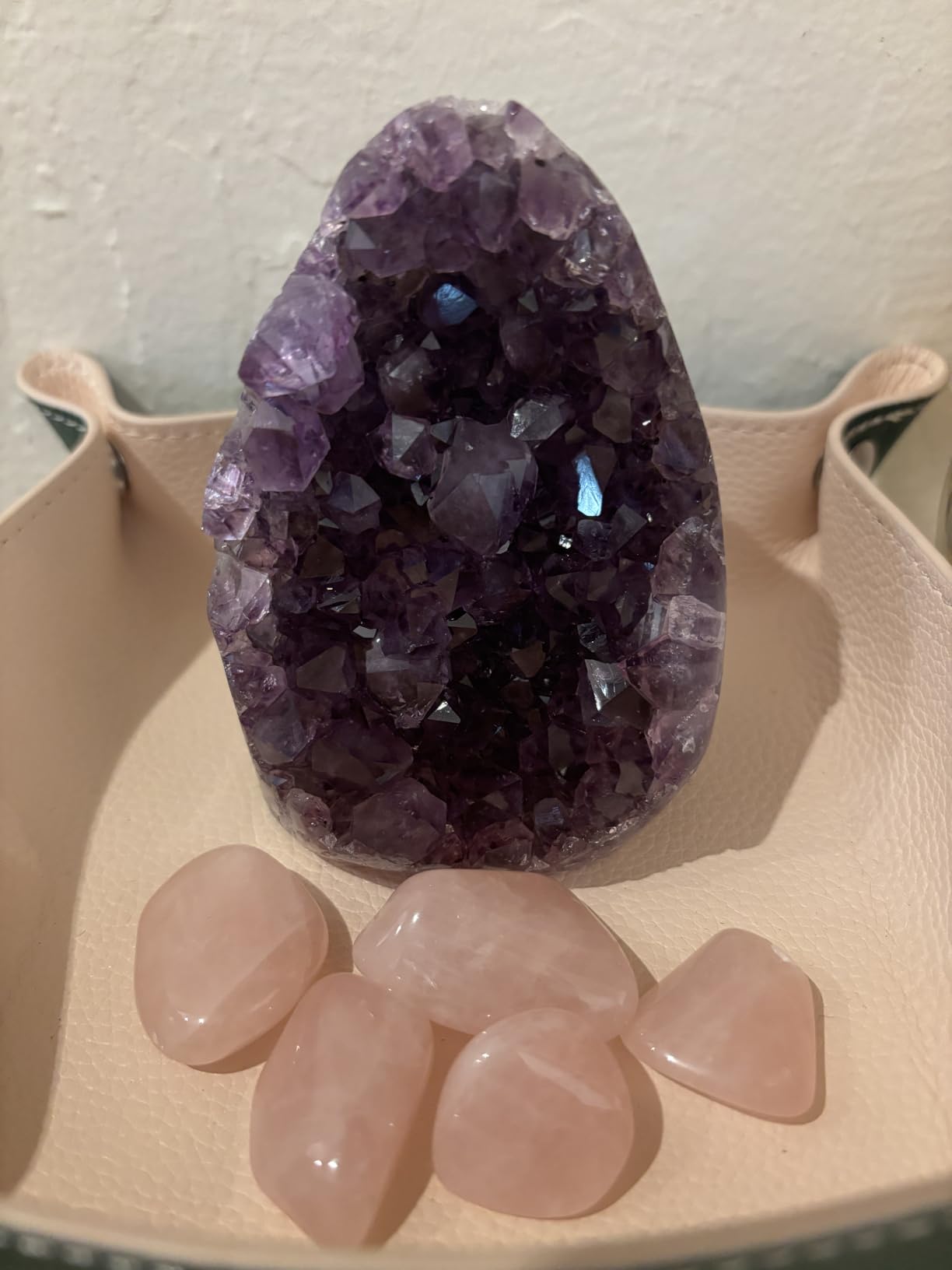 Natural Amethyst Crystal Cluster 8 to 10 Pounds, Large Raw Purple Quartz Crystal Specimen, Polished Edges Amethyst Geode Style Formation, Crystal Decor, ACTUAL GEODE in PHOTOS customer photo 1