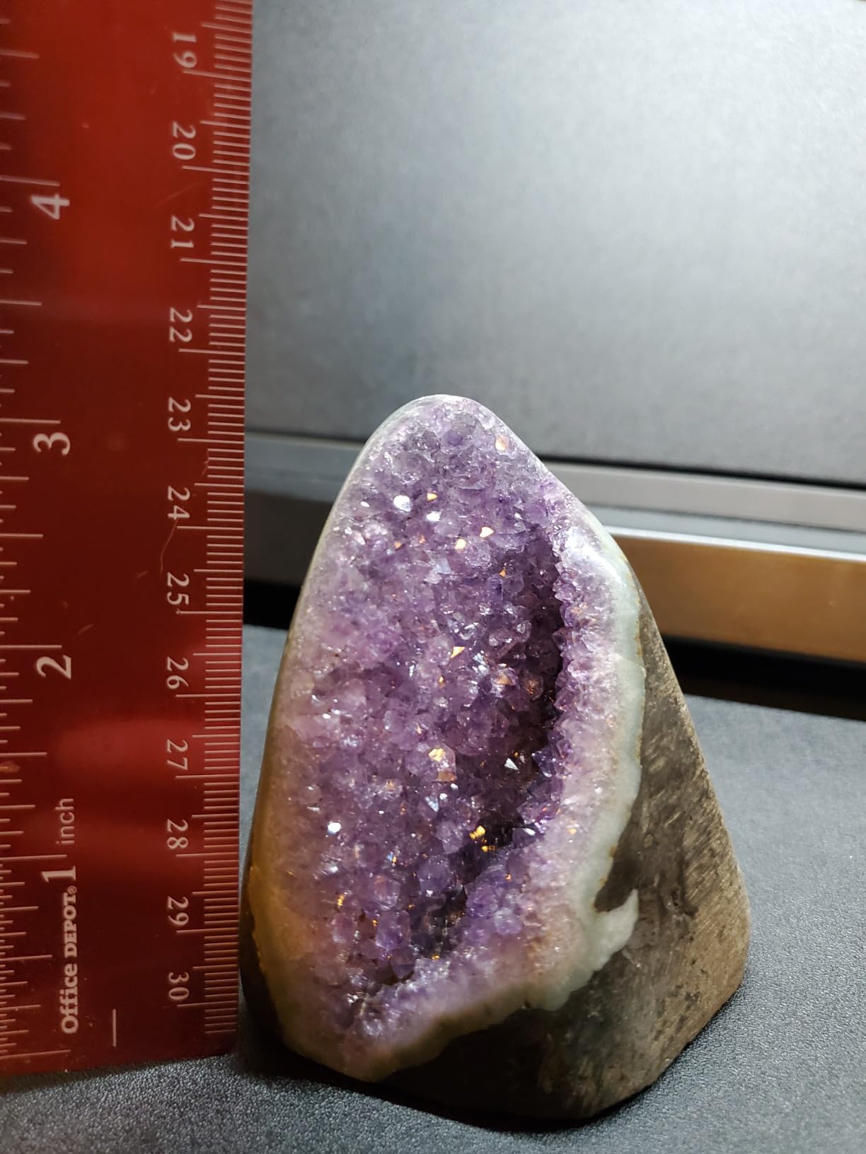 Natural Amethyst Crystal Cluster 8 to 10 Pounds, Large Raw Purple Quartz Crystal Specimen, Polished Edges Amethyst Geode Style Formation, Crystal Decor, ACTUAL GEODE in PHOTOS customer photo 2