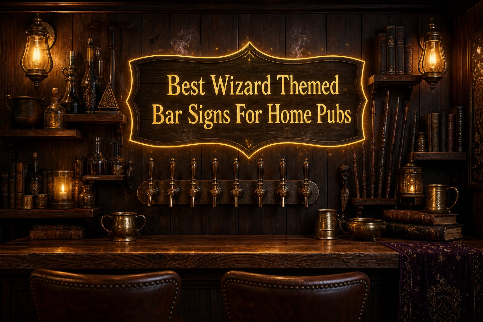 Best Wizard Themed Bar Signs For Home Pubs