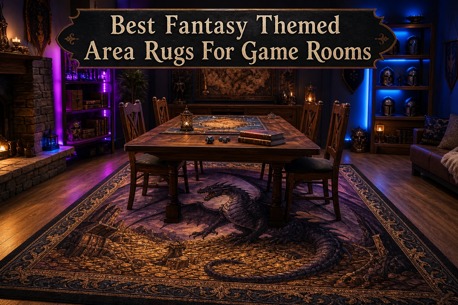 Best Fantasy Themed Area Rugs For Game Rooms