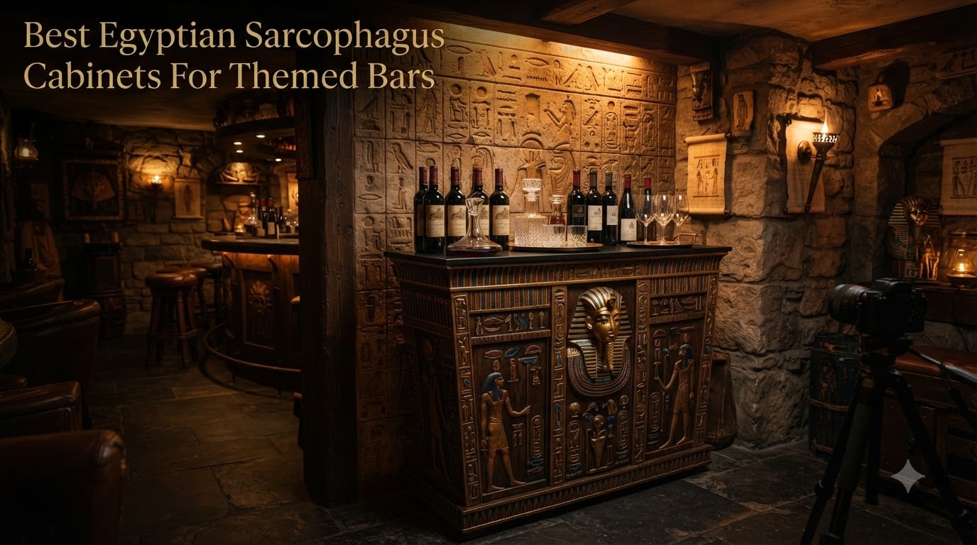 Best Egyptian Sarcophagus Cabinets For Themed Bars