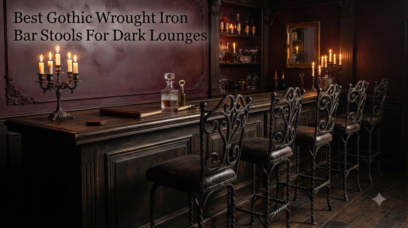 Best Gothic Wrought Iron Bar Stools For Dark Lounges