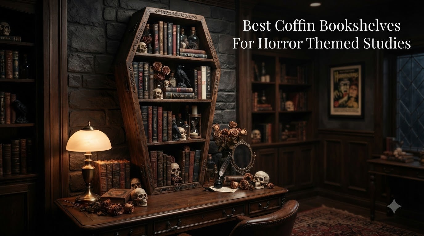 Best Coffin Bookshelves For Horror Themed Studies
