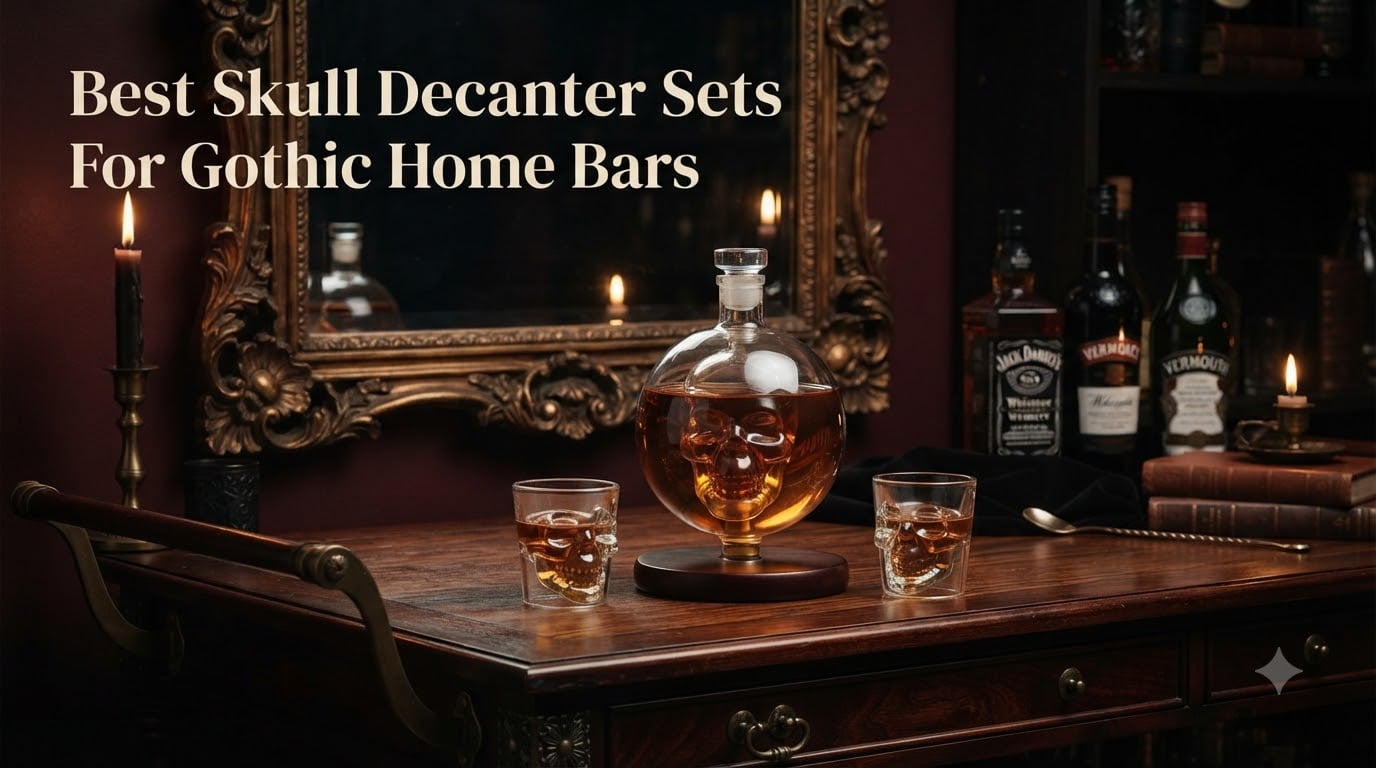 Best Skull Decanter Sets For Gothic Home Bars