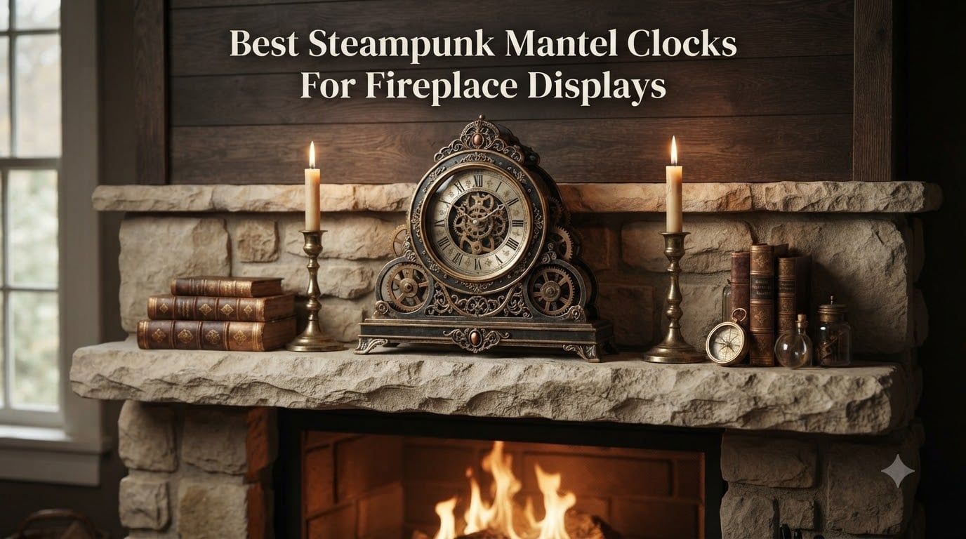 Best Steampunk Mantel Clocks For Fireplace Displays