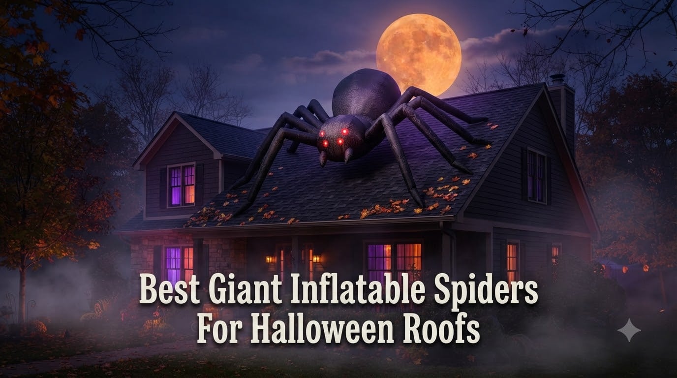 Best Giant Inflatable Spiders For Halloween Roofs