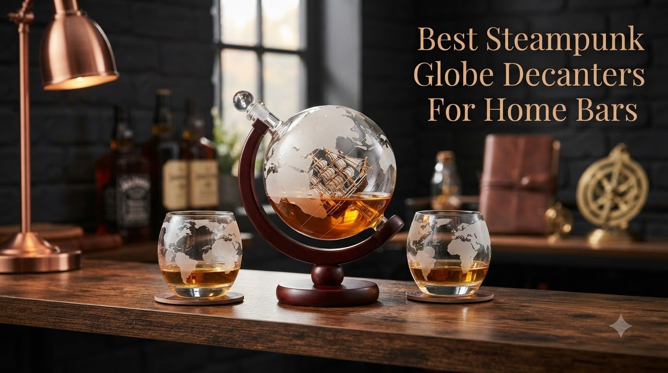 Best Steampunk Globe Decanters For Home Bars