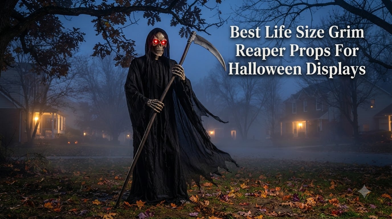 Best Life Size Grim Reaper Props For Halloween Displays
