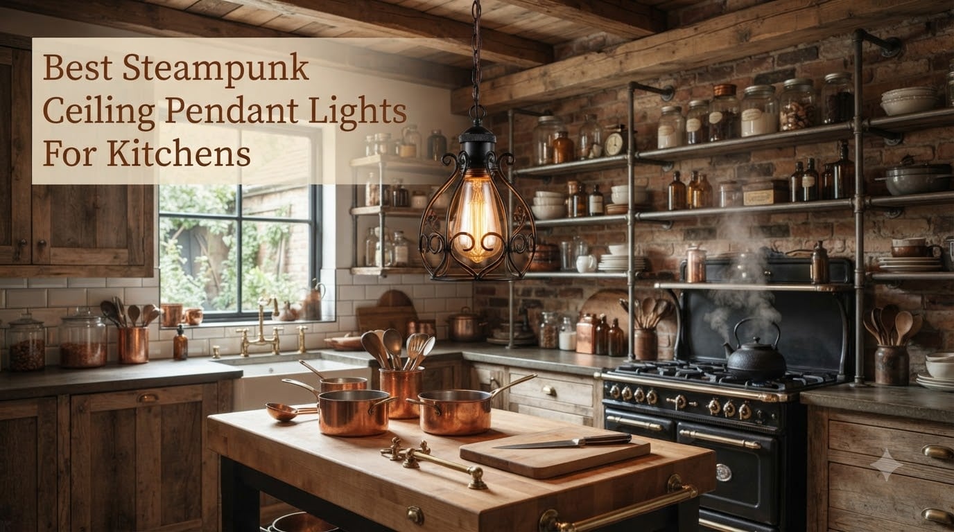 Best Steampunk Ceiling Pendant Lights For Kitchens