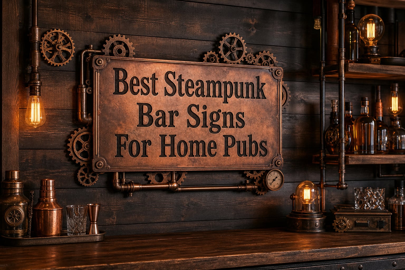 Best Steampunk Bar Signs For Home Pubs