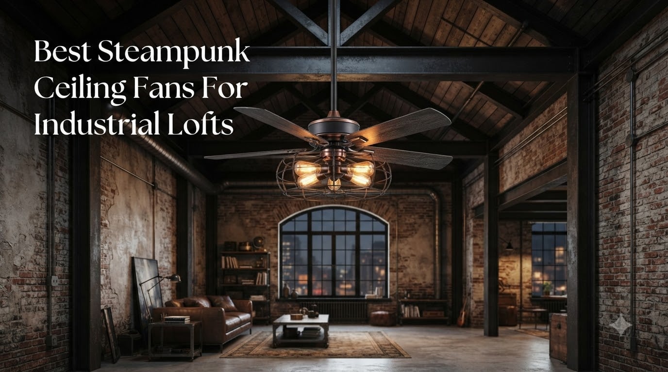 Best Steampunk Ceiling Fans For Industrial Lofts