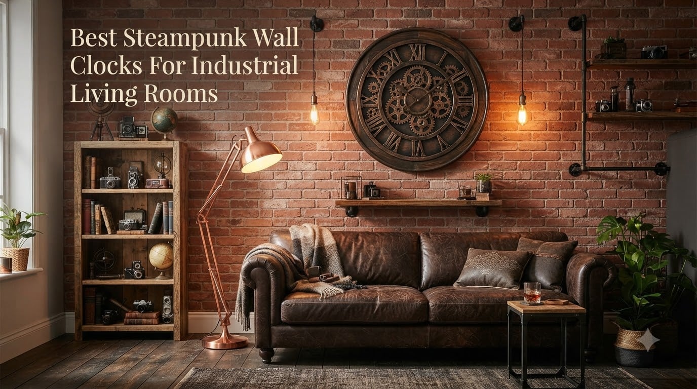 Best Steampunk Wall Clocks For Industrial Living Rooms