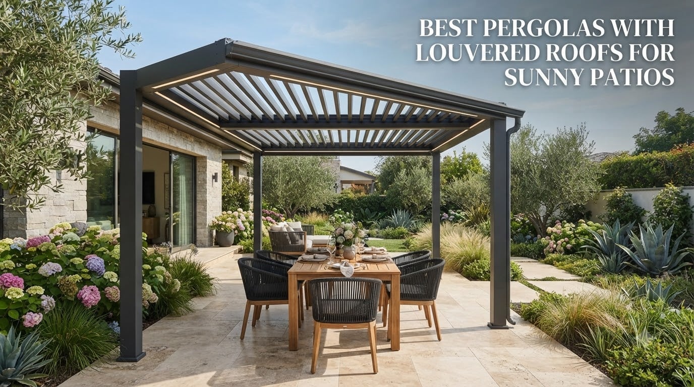 Best Pergolas With Louvered Roofs For Sunny Patios