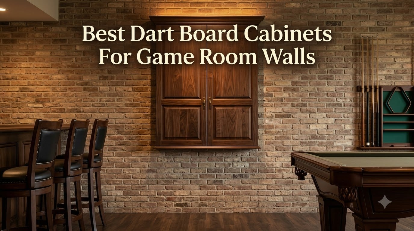 Best Dart Board Cabinets For Game Room Walls