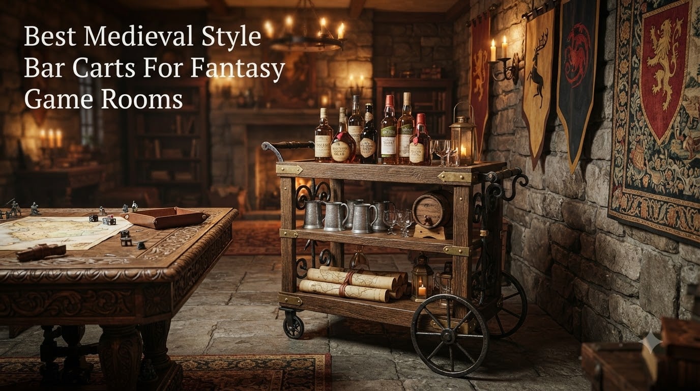 Best Medieval Style Bar Carts For Fantasy Game Rooms