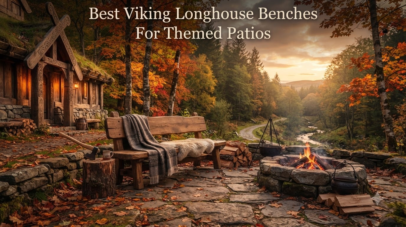 Best Viking Longhouse Benches For Themed Patios