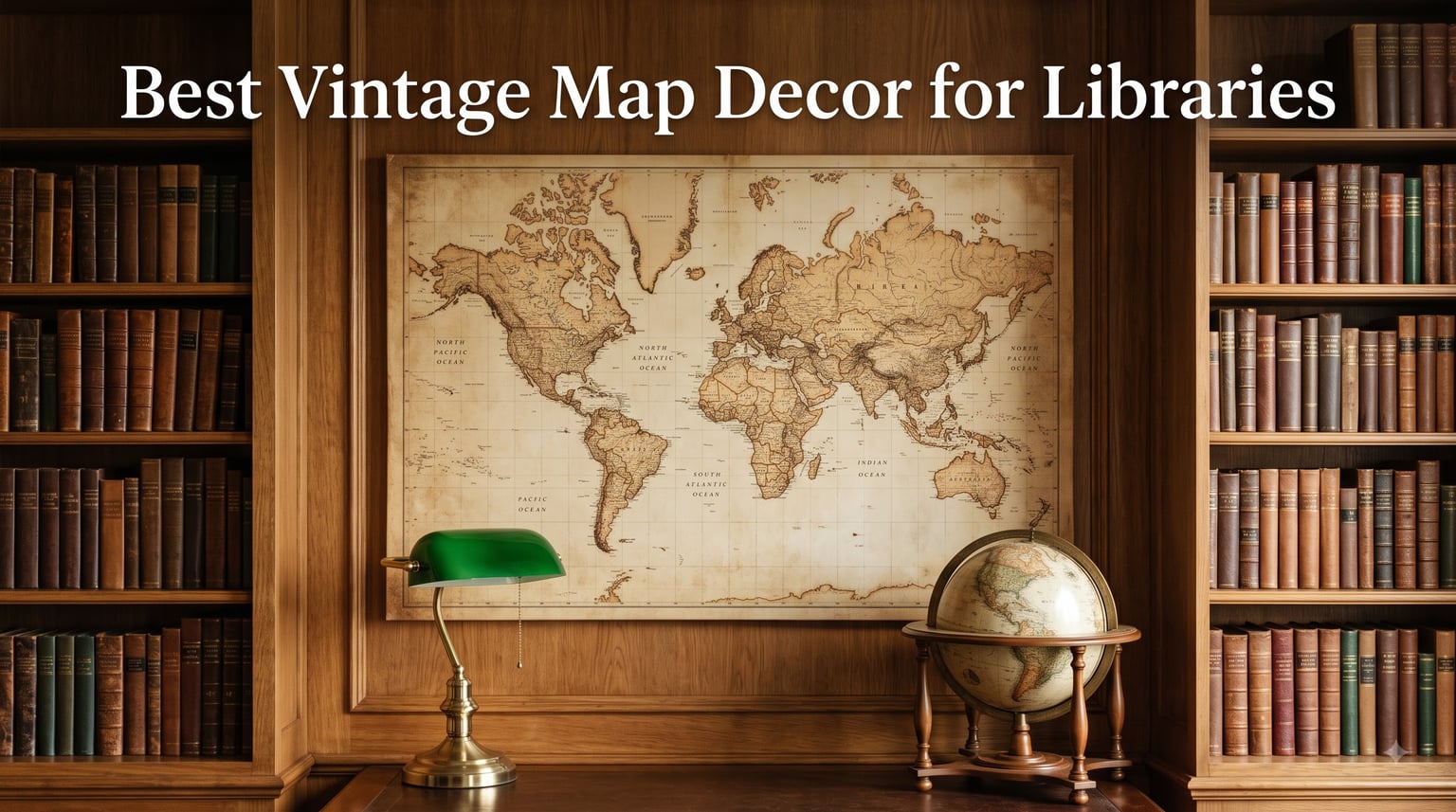 Best Vintage Map Decor for Libraries
