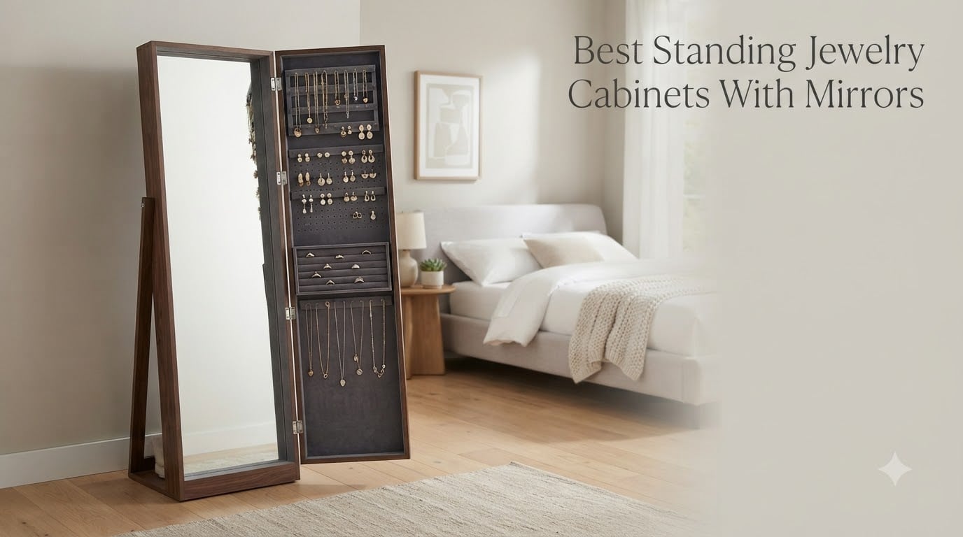 Best Standing Jewelry Cabinets With Mirrors