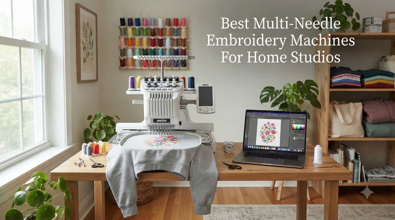 Best Multi-Needle Embroidery Machines For Home Studios