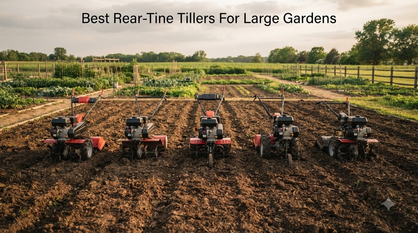 Best Rear-Tine Tillers For Large Gardens
