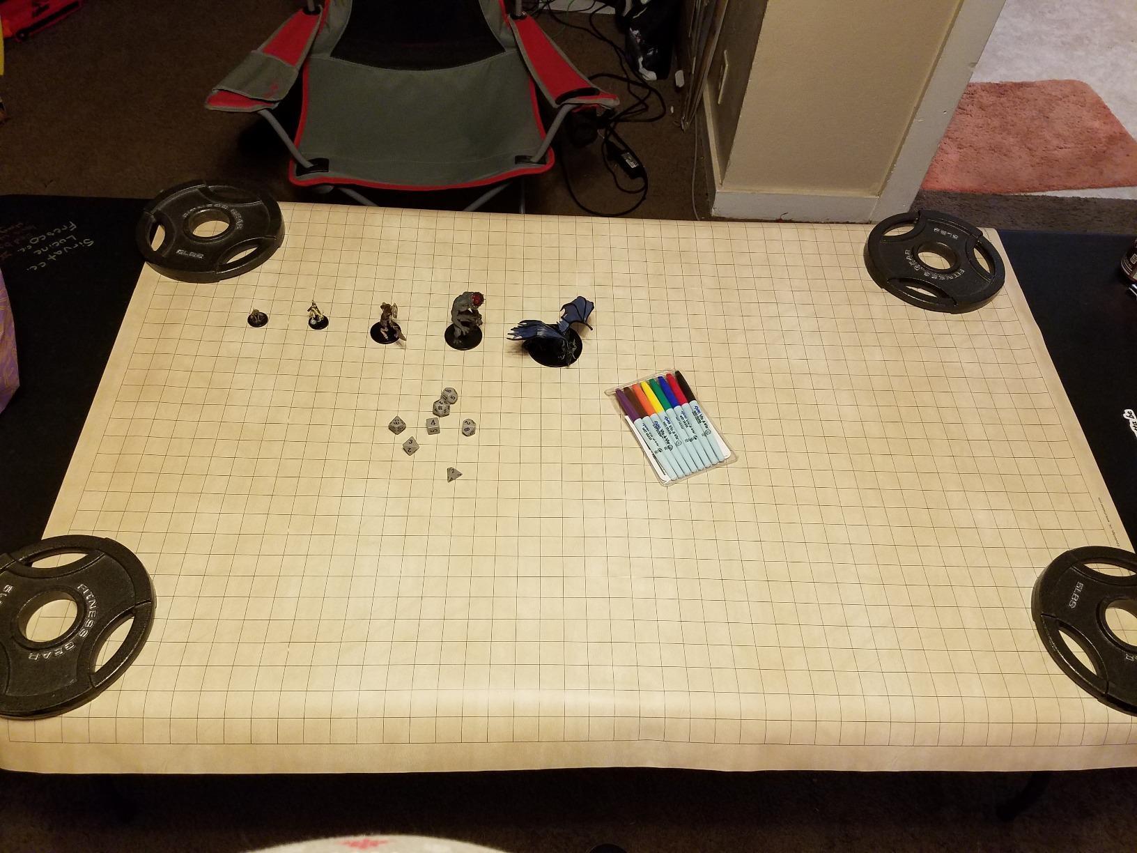 Chessex Role Playing Play Mat: MEGAMAT Double-Sided Reversible Mat for RPGs and Miniature Figure Games - 34 1/2in x 48in customer photo 1