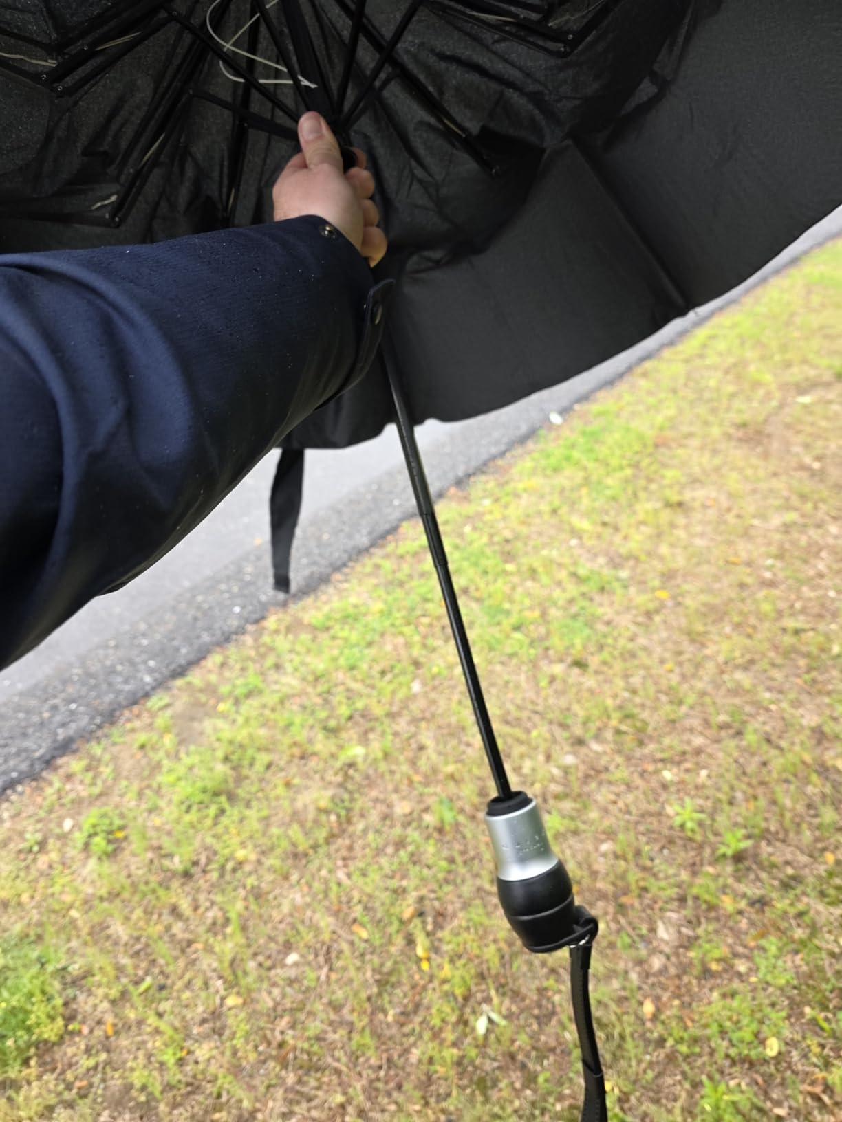 DAVEK DUET UMBRELLA - Extra-Large Windproof Umbrella with Automatic Open & Close (Black) customer photo 1