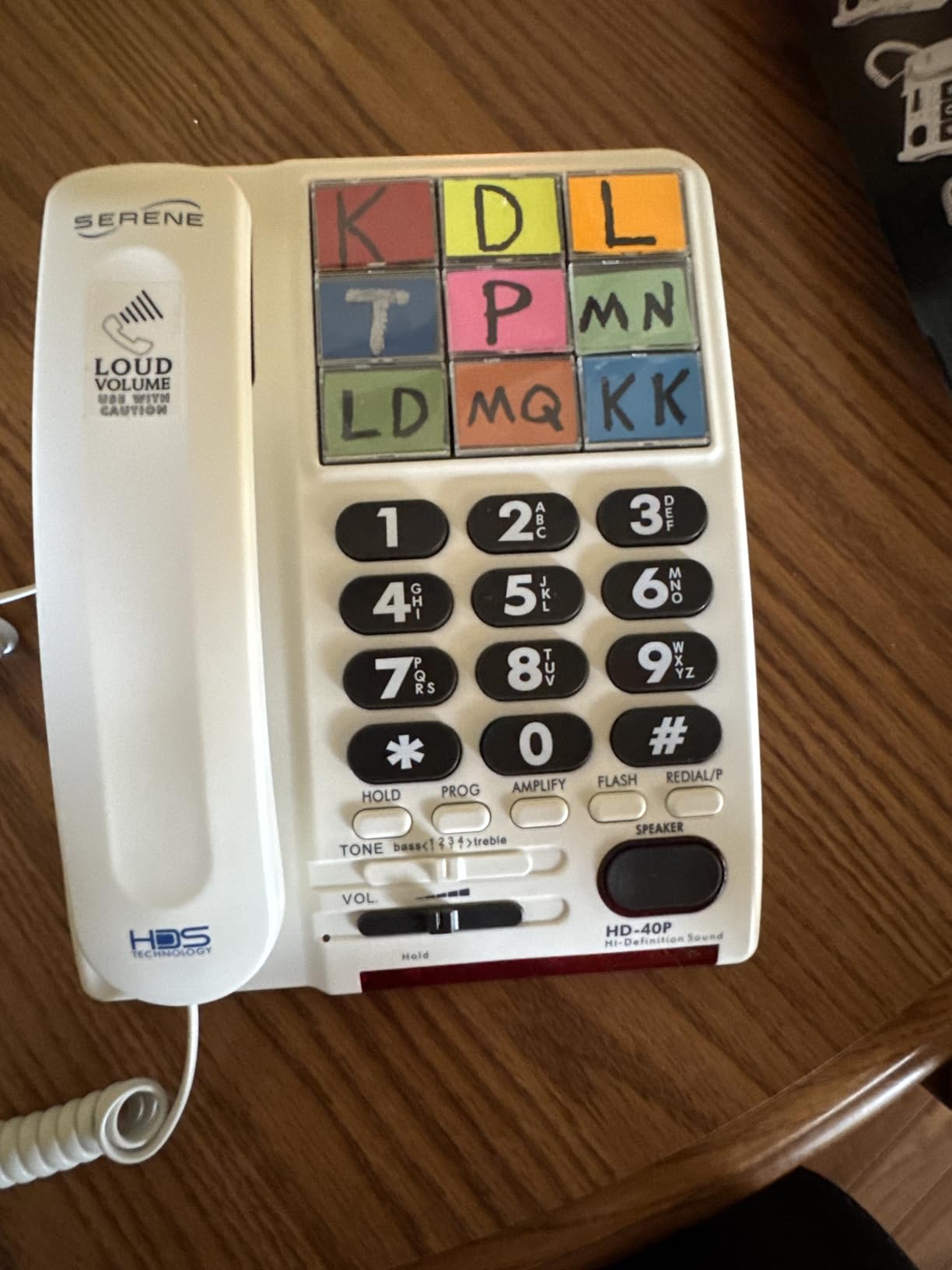 Serene Innovations Amplified Big Button Landline Phone for Seniors with Dementia - 26dB Home Phone with Photo Buttons - Hearing Impaired Telephone customer photo 1