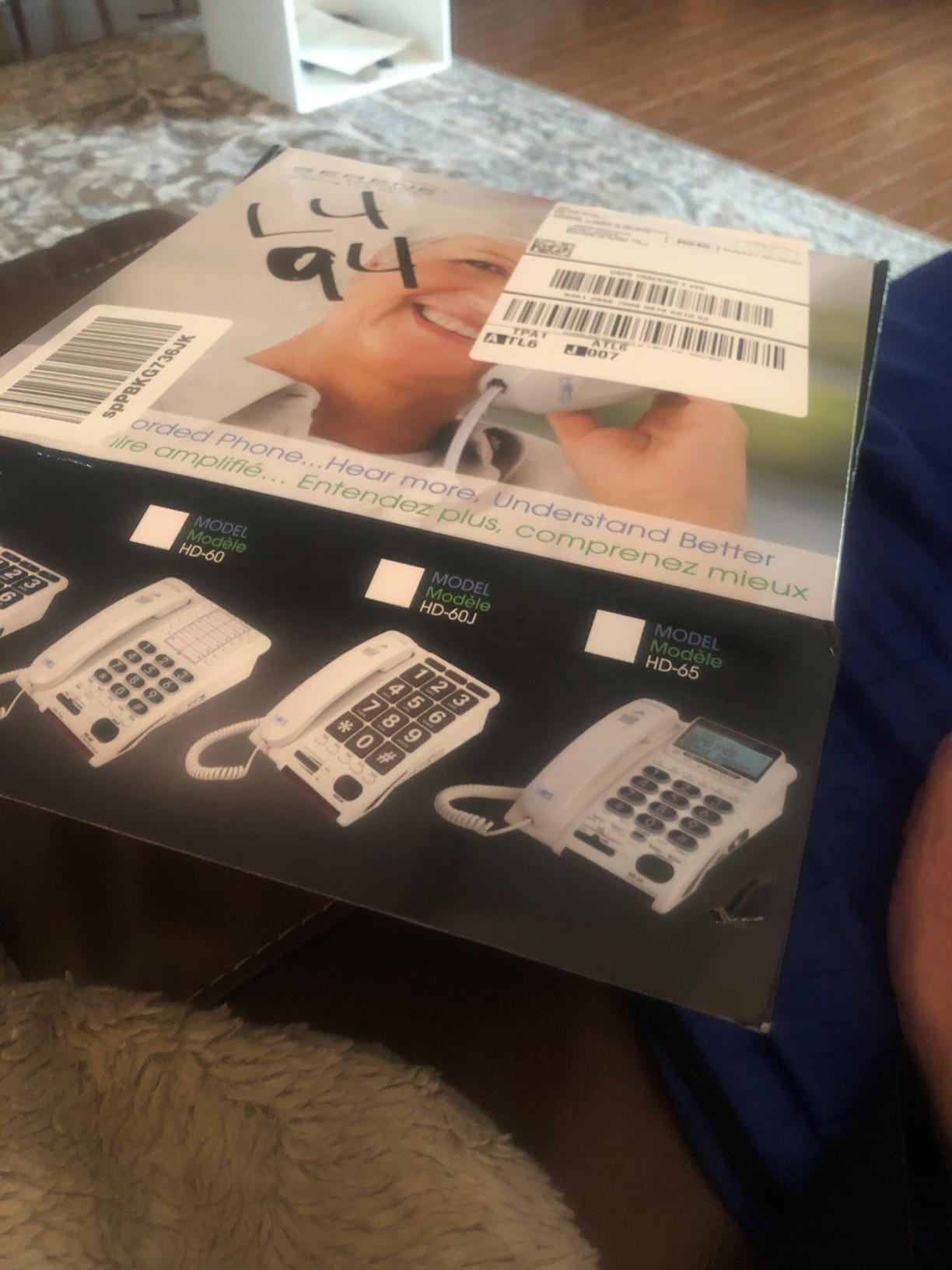 Serene Innovations Amplified Big Button Landline Phone for Seniors with Dementia - 26dB Home Phone with Photo Buttons - Hearing Impaired Telephone customer photo 2