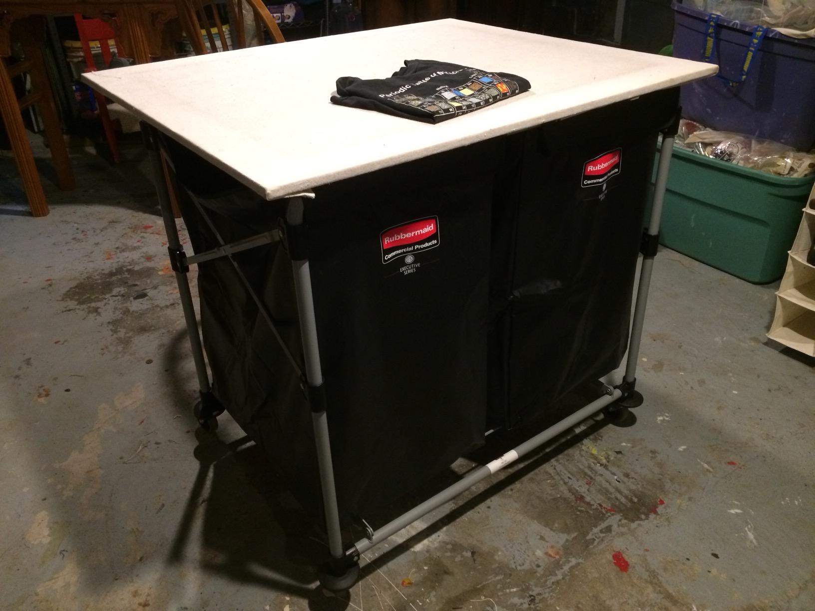 Rubbermaid Commercial Products Collapsible X Cart Black Multistream Steel Industrial Laundry/Trash Cart with Wheels for Hotels/Hospitals/Nursing Homes/Offices customer photo 1