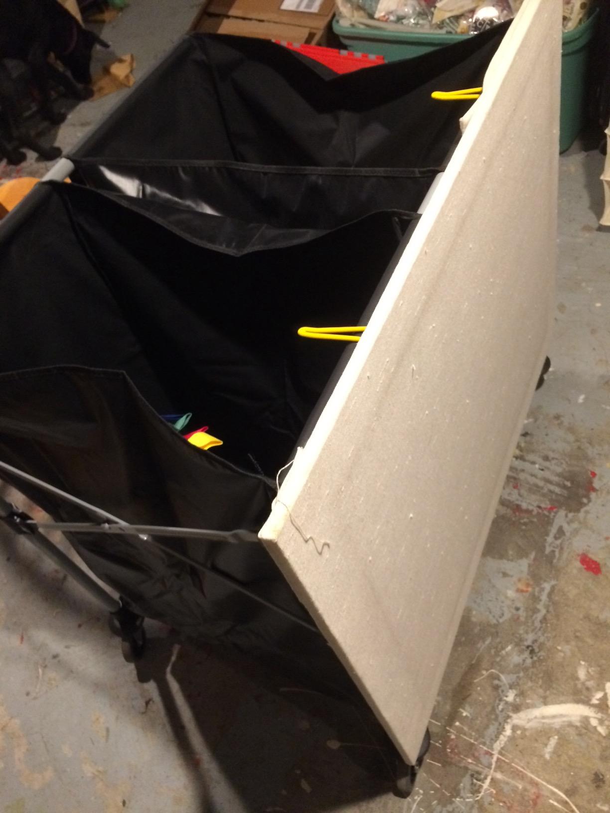 Rubbermaid Commercial Products Collapsible X Cart Black Multistream Steel Industrial Laundry/Trash Cart with Wheels for Hotels/Hospitals/Nursing Homes/Offices customer photo 2