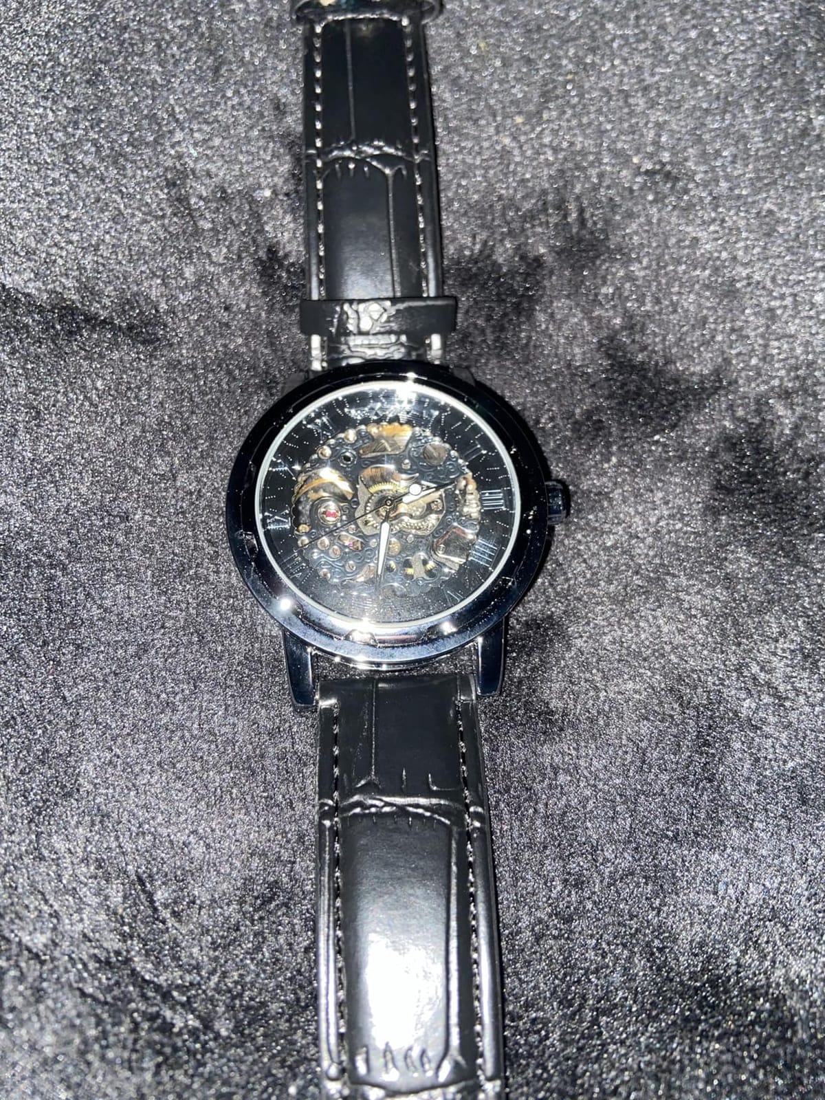GLEIM Mechanical Skeleton Watch Automatic Self-Winding Steampunk Unisex customer photo 2