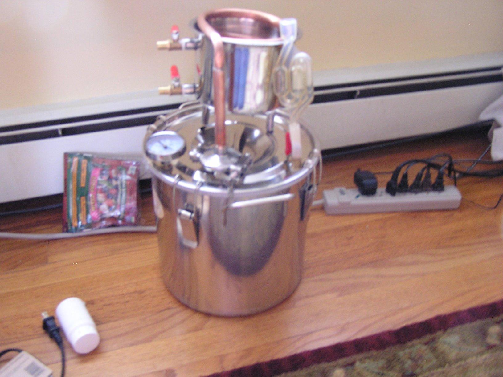 Fayelong DIY 2 Gal 10 Liters Home Distiller Moonshine Alcohol Still Stainless Boiler Copper Thumper Keg customer photo 1