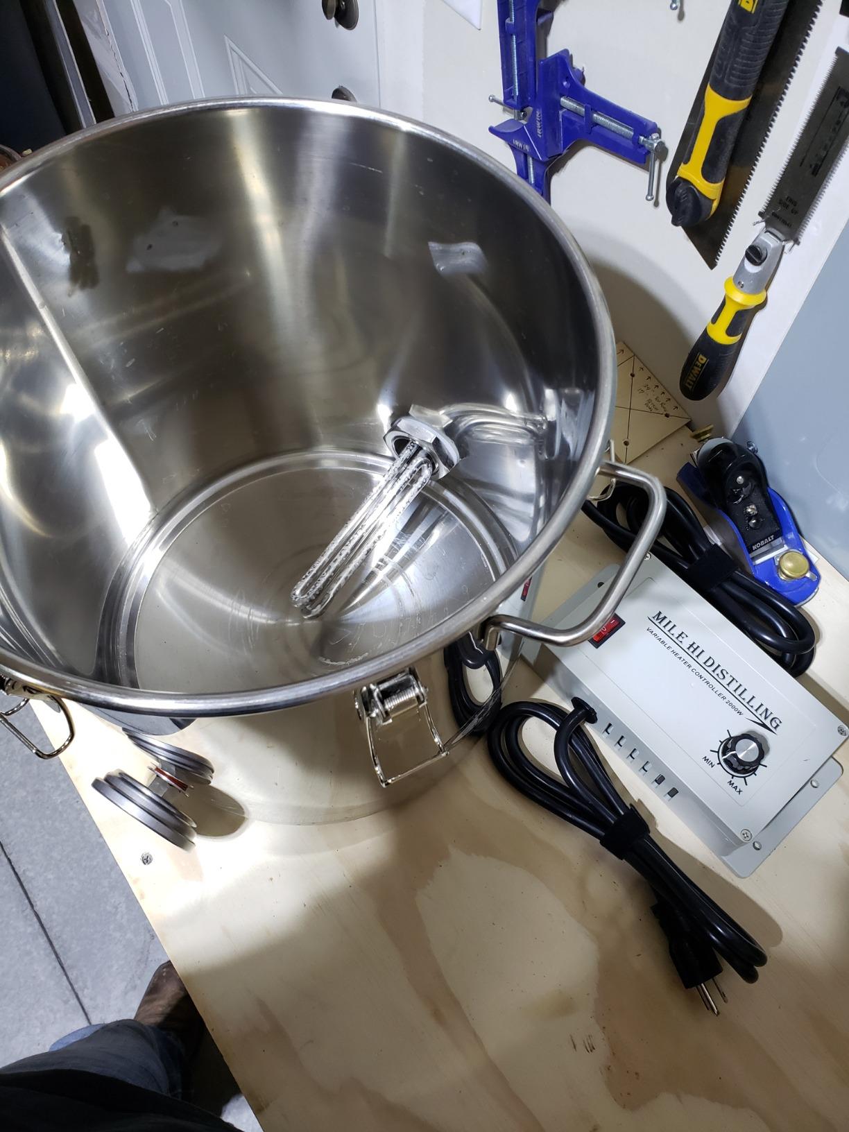 2 Pots Stainless Steel Still 5Gal/20Liters Water Alcohol Distiller Home Brew Kit Wine Making Supplies for DIY Brandy Whisky Vodka Distilled Water, Silver customer photo 2
