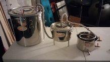 YUEWO 3 Pots DIY 8Gal/30Litres Still Stainless Steel Water Alcohol Distiller Home Brew Wine Making Kits with Thumper Keg for DIY Brandy Whisky Wine Distilled Water customer photo 1