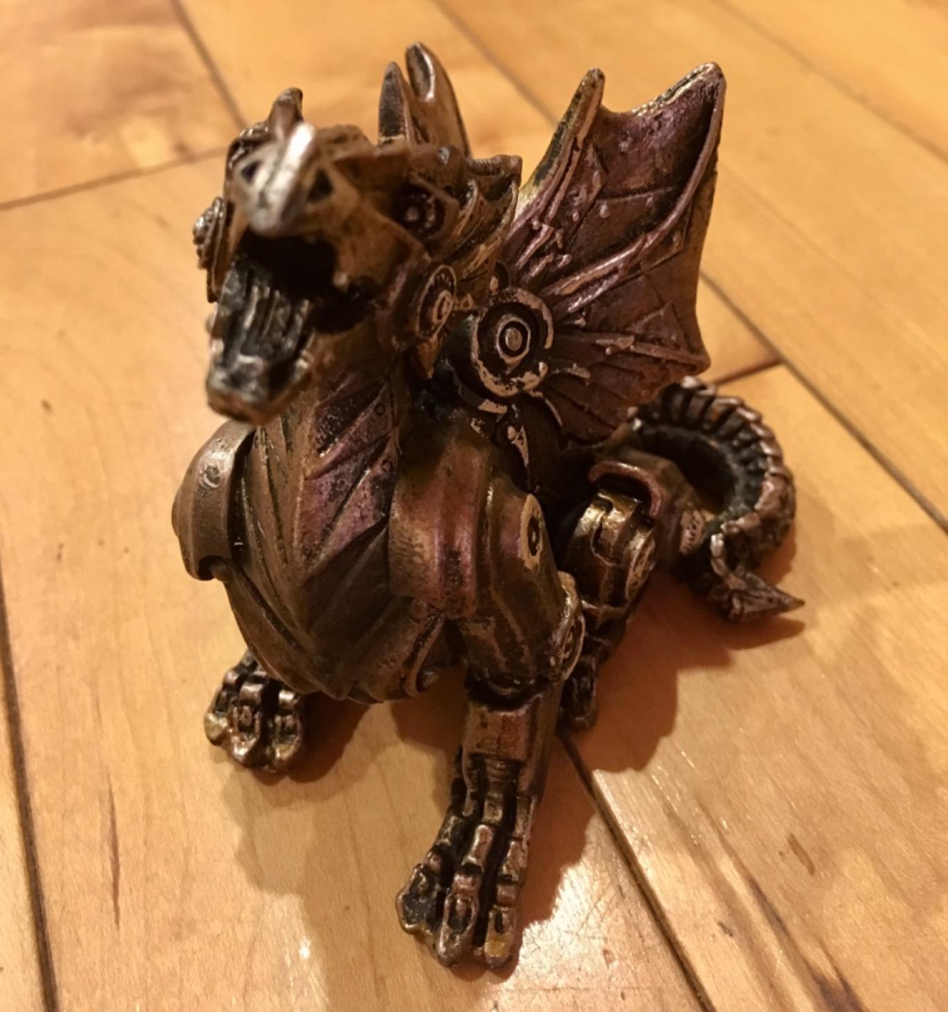 Pacific Giftware Steampunk Metal and Gears Dragon Figurine Mythical Fantasy Decoration Steam Punk customer photo 1