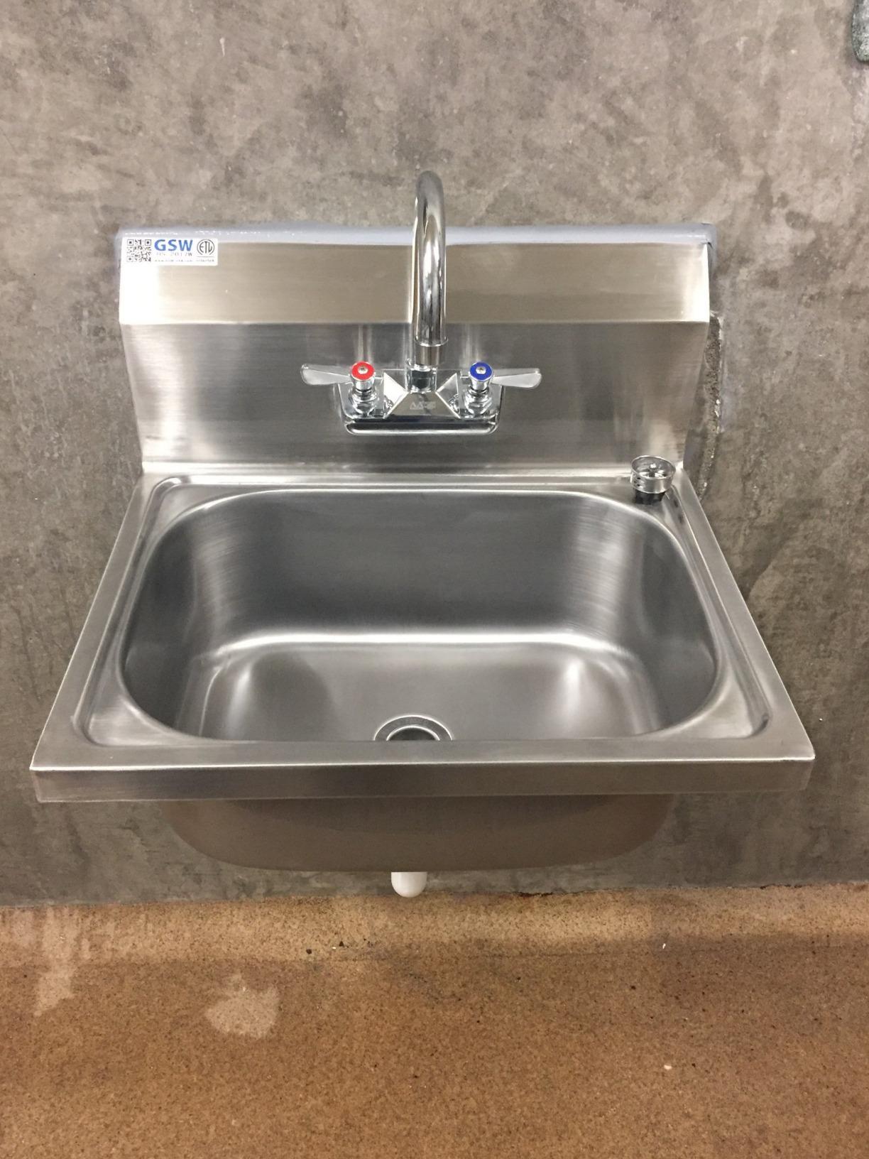 DuraSteel 304 Stainless Steel Wall Mount Sink - Commercial Hand Washing Sink - NSF & CEC Certified with Lead-Free Faucet - For Restaurants, Kitchens, Bars, Restroom customer photo 1
