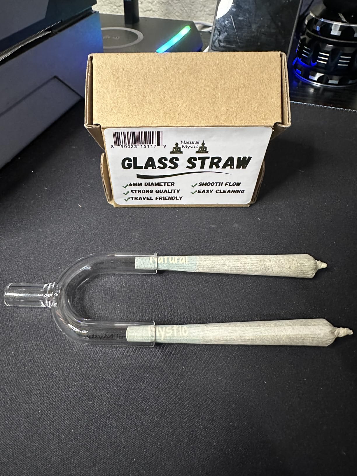 Glass Blowing Straws 1 ¼ Size Cone Loader King Size Loaders Smooth Flow Tubes with Cleaning Brush Hand Made Industrial Glass Tubes Tubing customer photo 1