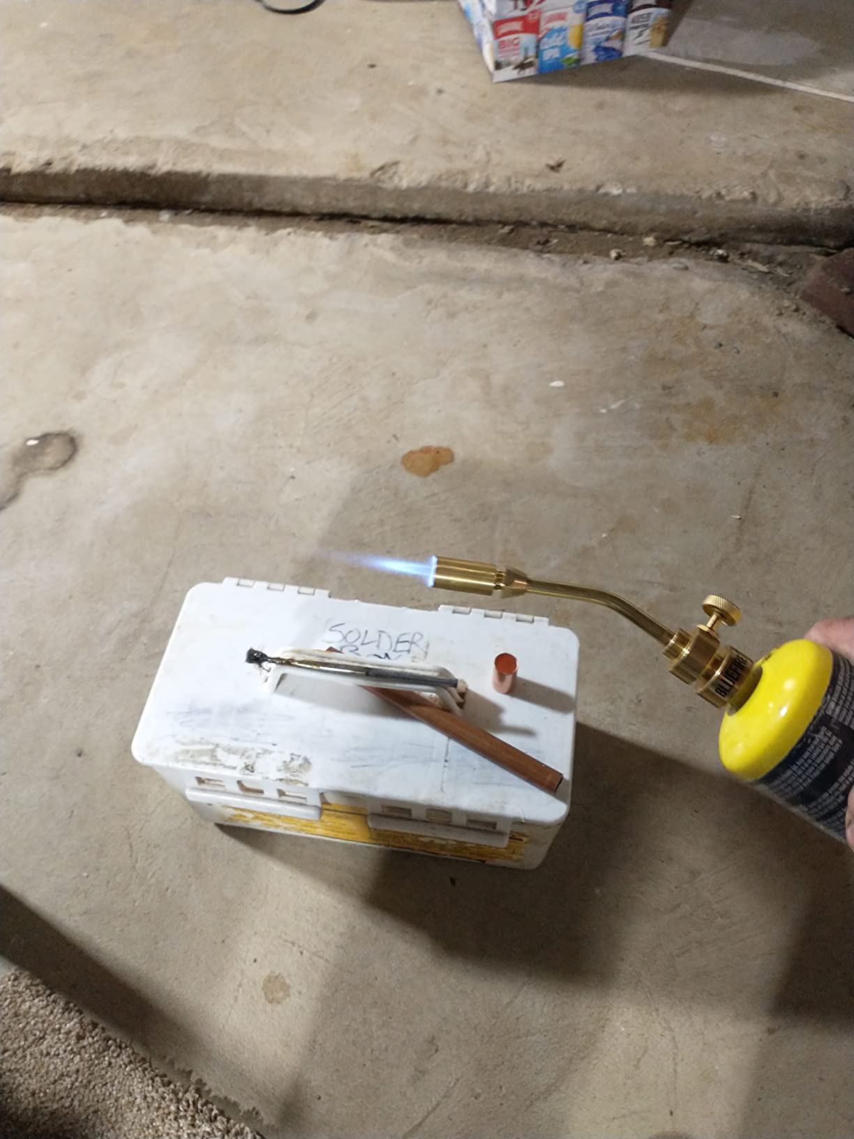 BLUEFIRE Solid Brass Jumbo Pencil Flame Gas Welding Torch Head Nozzle Upgraded Full Metal Version Fuel by MAPP MAP Pro Propane CGA600 Cylinder Bottle (Torch Only) customer photo 2