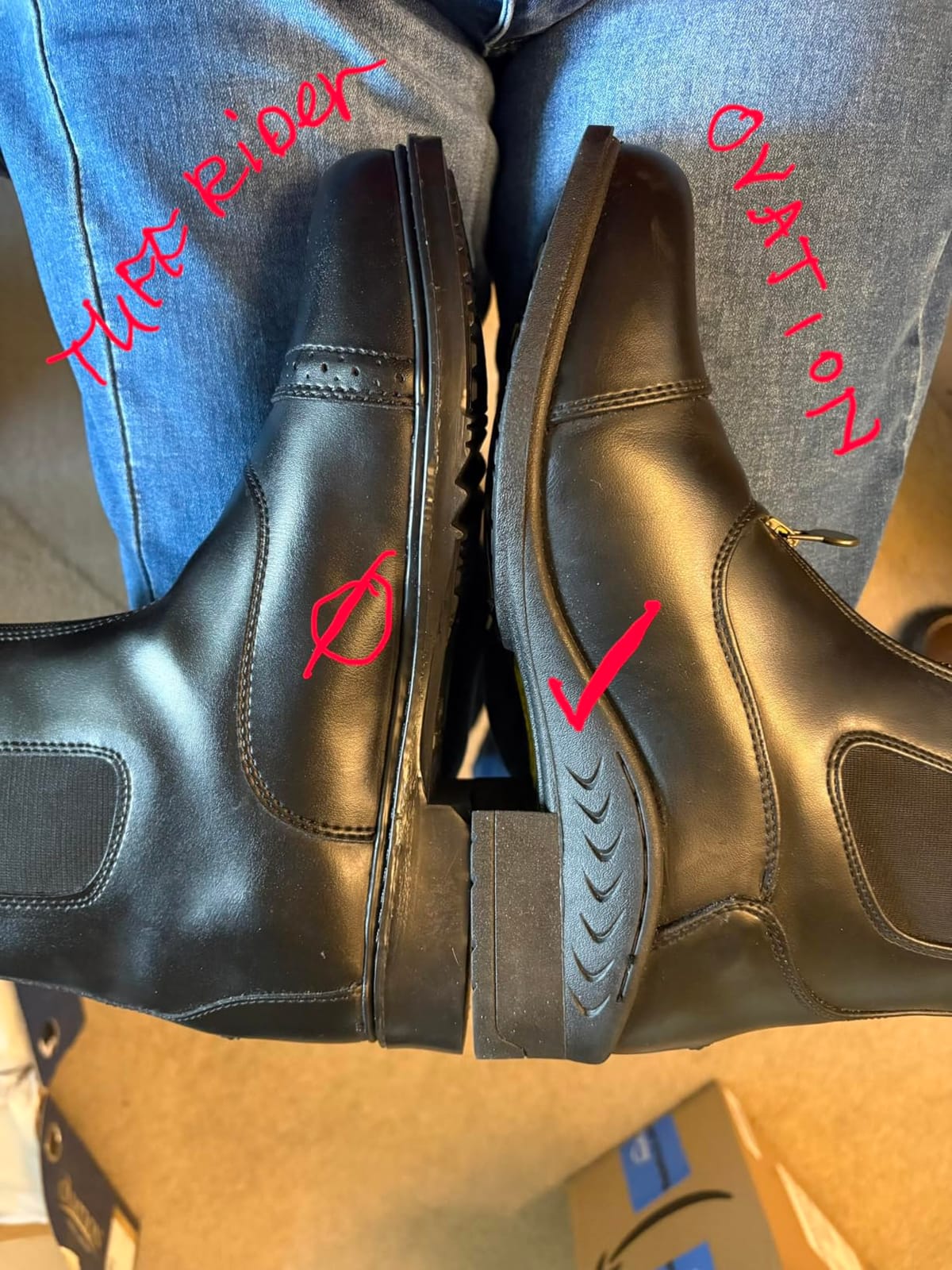 Ovation Women's Lightweight Stylish Equestrian Horse Riding Ankle Length Synthetic Vega Leather Quantum Zip Paddock Boots customer photo 2